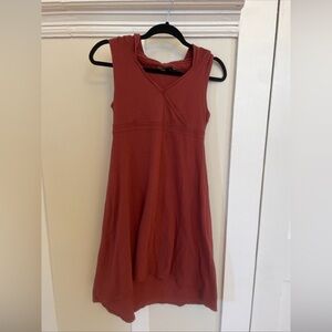prAna Rust Hoodie Boho Yoga Hippie Dress Size Small